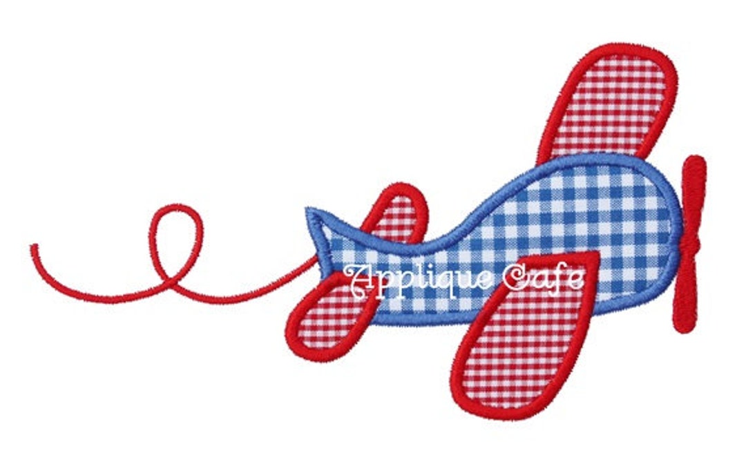 486 Airplane Machine Embroidery Applique Design Etsy