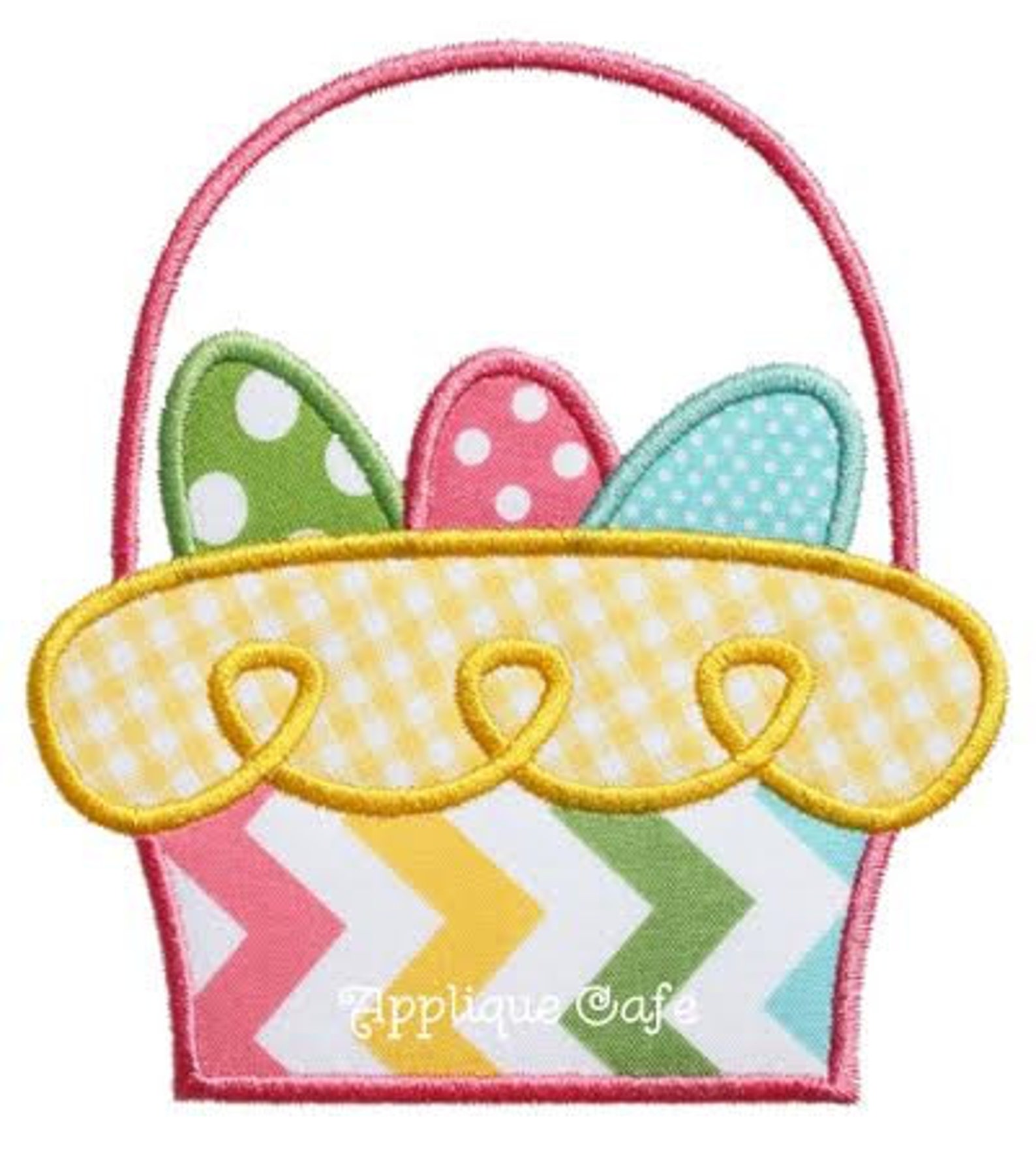 591 Loopy Easter Basket Machine Embroidery Applique Design - Etsy