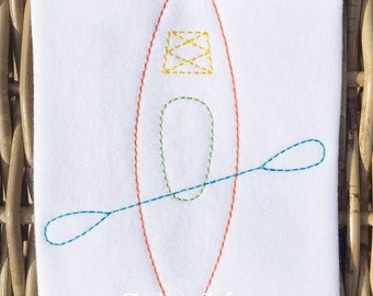 1006 Vintage Kayak Machine Embroidery Design