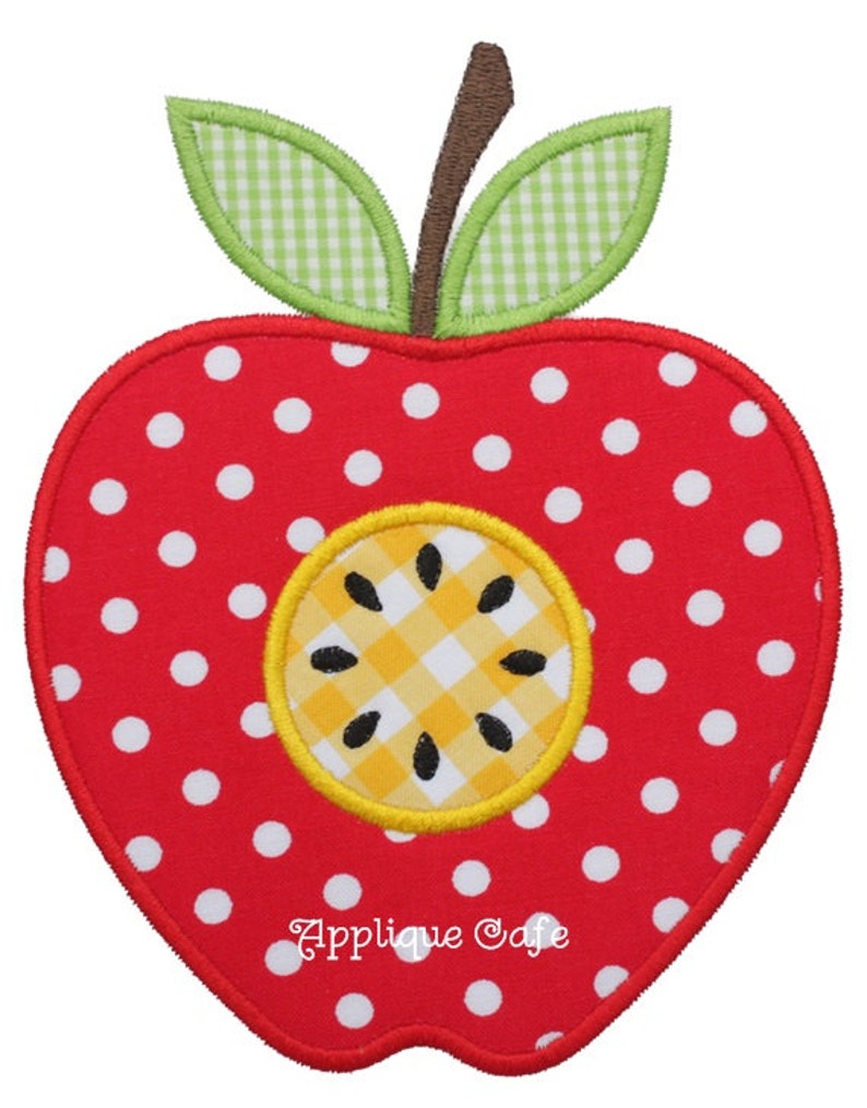 653 Apple Machine Embroidery Applique Design - Etsy