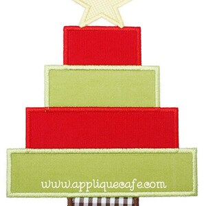 387 Christmas Tree Machine Embroidery Applique Design