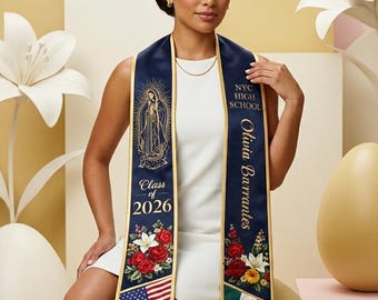 Spersonalizowany meksykański szal na ukończenie szkoły, meksykański pas na ukończenie szkoły w 2026 r., meksykański szal, spersonalizowany prezent na ukończenie szkoły z imieniem i nazwiskiem