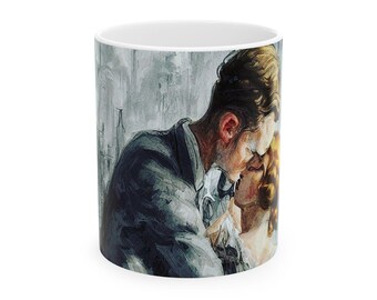 Artistic Ceramic Mug | Original Art Print Coffee Mug | Unique Gift for Art Lovers | Janixall Design