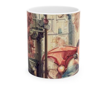Artistic Ceramic Mug | Original Art Print Coffee Mug | Unique Gift for Art Lovers | Janixall Design