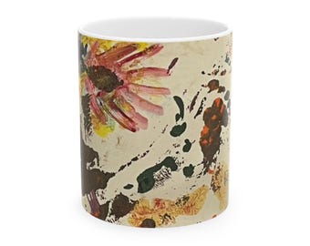 Artistic Ceramic Mug | Original Art Print Coffee Mug | Unique Gift for Art Lovers | Janixall Design
