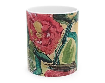 Artistic Ceramic Mug | Original Art Print Coffee Mug | Unique Gift for Art Lovers | Janixall Design