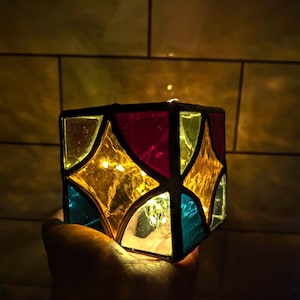 Stained glass night light - Prideful Pandora