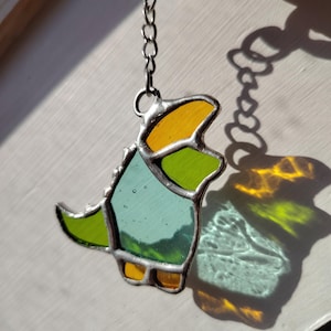 Stained glass keychain - Dinosaur, T-Rex