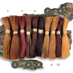 100 % äkta hår för dreadlocks – röda toner – 50 g – 20–25 cm