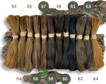Human hair for creating dreadlock extensions, 100 grams - (colour spectrum ‘dark / brown’) - available in different lengths