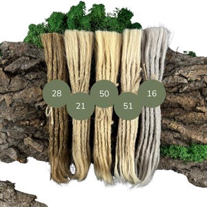 10 piezas Dreadlocks cosidos en cabello 100% natural – Dread rubios.