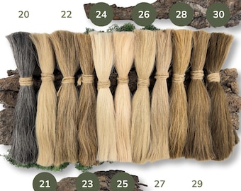 100 % Echthaar zur Herstellung von Dreadlock-Extensions, 100 g - in verschiedenen Längen wählbar - (Farbspektrum "Mix")