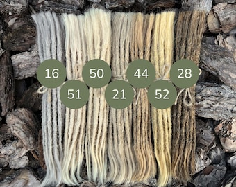 10 pezzi Dreadlocks crochetati in capelli 100% naturali – Dread biondi.
