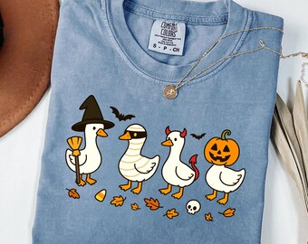 Comfort Colors Halloween Ghost Shirt: Silly Goose Tee