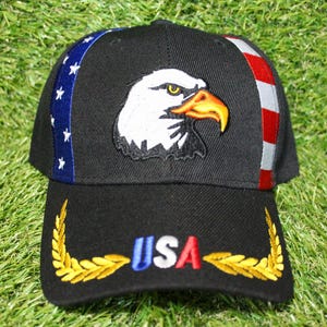 USA Baseball Hat. Embroidered American Flag Cap. Hat for Veterans, Soldiers, and Patriotic Supporters. Gift for Dad. I Love USA Hat. USA Hat