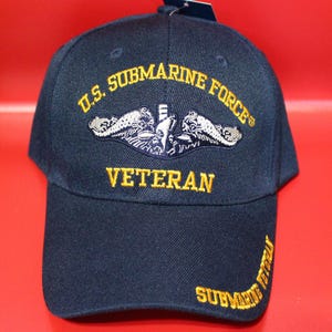 U.S. Submarine Force Veteran Hat. Officially Licensed U.S. Submarine Force Veteran Cap. Navy Blue Hat. Military Gift. Veterans Day