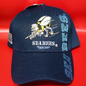 U.S. Navy Seabees Hat. Officially Licensed Seabees U.S. Navy Cap - Adjustable Baseball Hat for Navy Members and Veterans. Military Gift