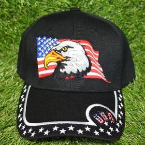 USA Baseball Hat. Embroidered American Flag Cap. Hat For Veterans, Soldiers, and Patriotic Supporters. I Love USA Hat. American Flag Hat