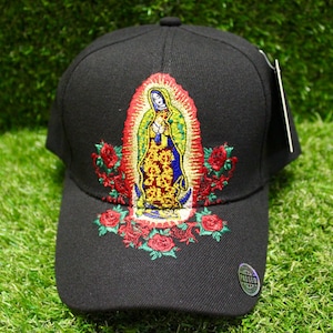 Gorra de béisbol negra de Nuestra Señora de Guadalupe - Gorra bordada, accesorio devocional único. Gorra religiosa. Gorra de la Virgen de Guadalupe.