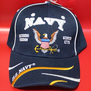 U.S. Navy Hat. Officially Licensed U.S. Navy Cap - Adjustable Baseball Hat for Navy Members and Veterans. Military Hat Perfect Military Gift