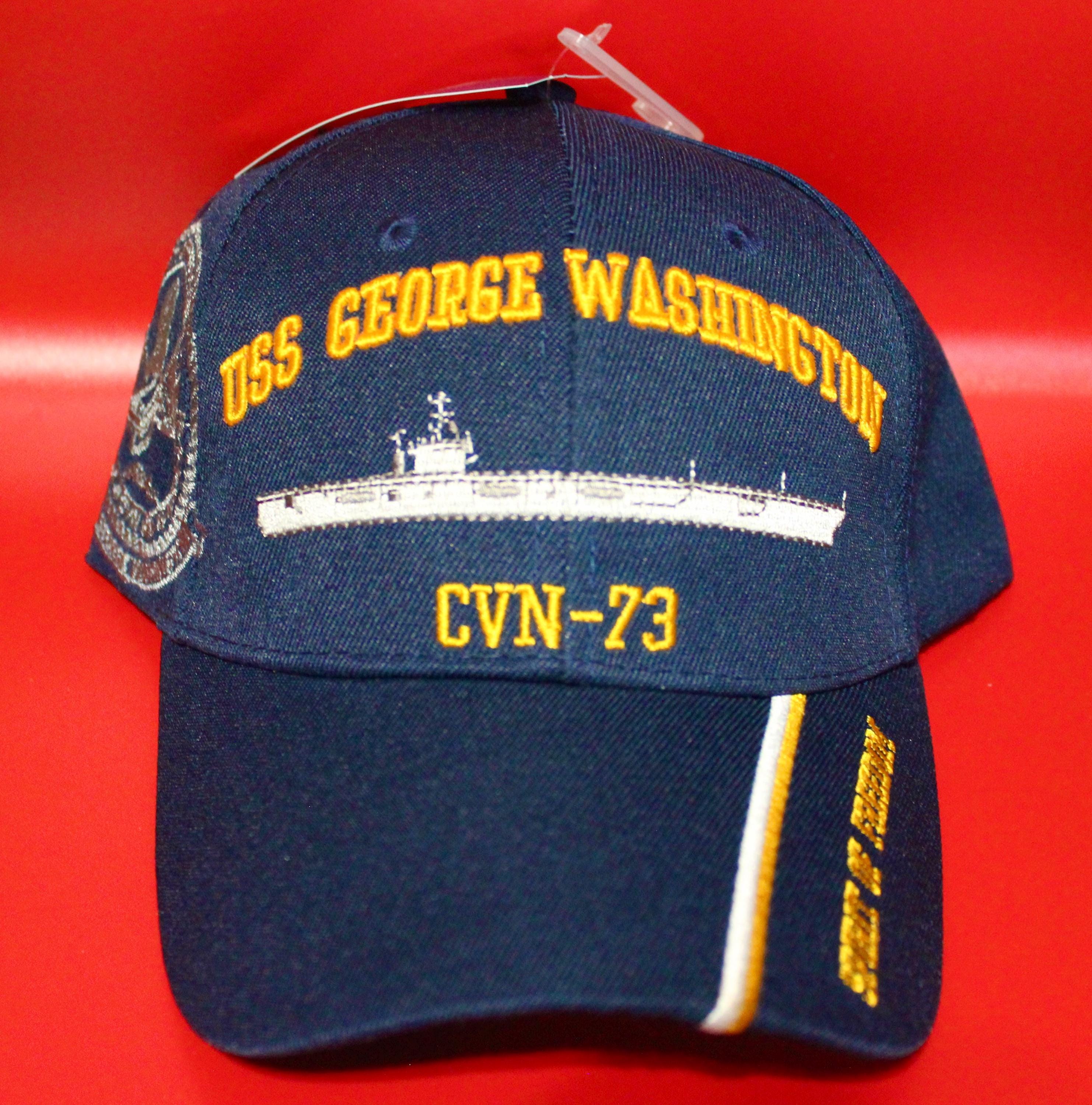 USS e Washington CVN-73 識別帽子 米軍放出品 United States Navy USS