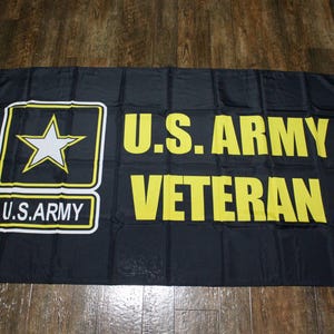 Flaga Weteranów Armii USA 3x5. Oficjalnie licencjonowana flaga weteranów Armii USA. Prezent wojskowy dla weteranów, żołnierzy i rodzin wojskowych.