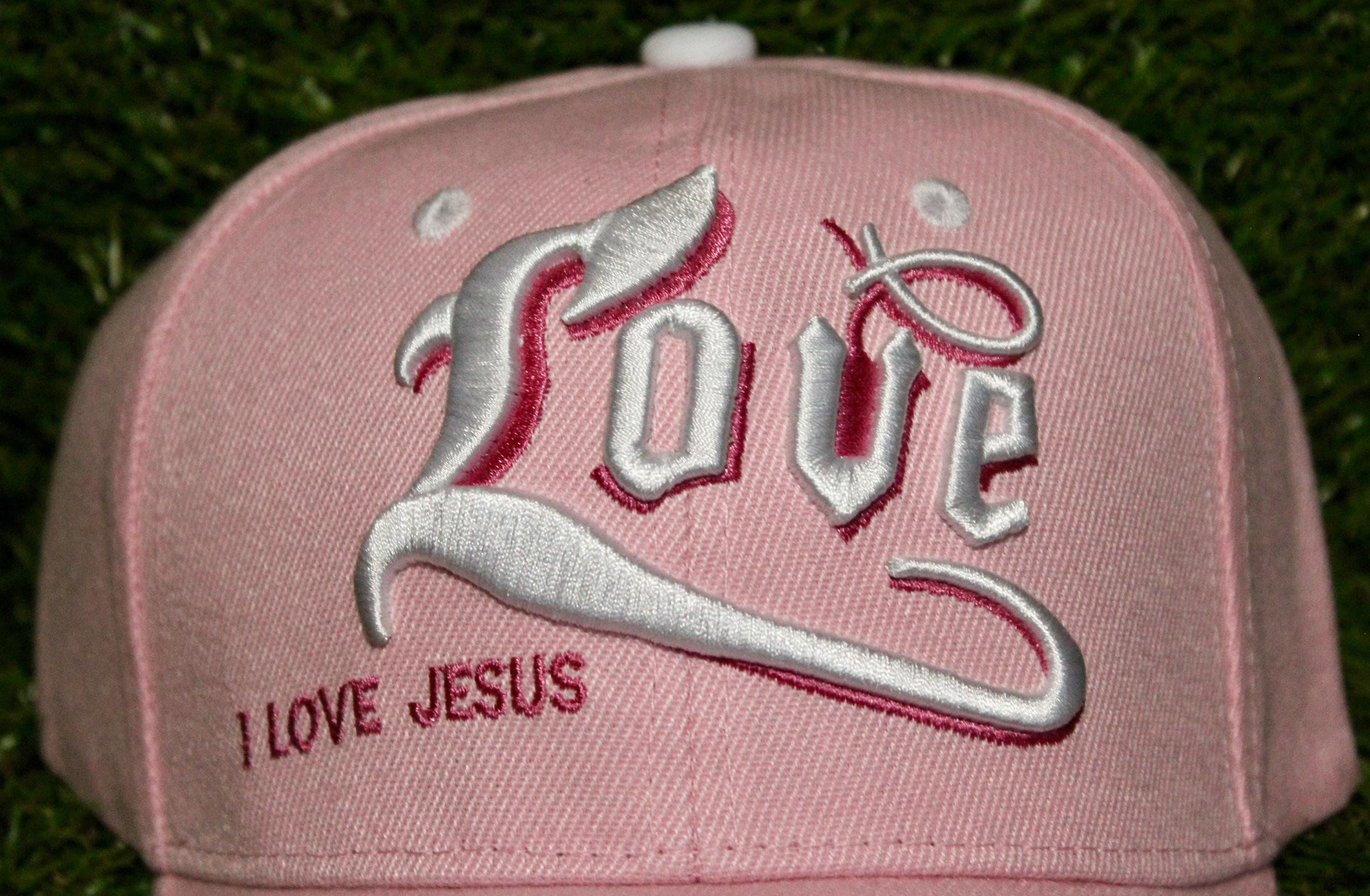 ZENANA | NEW Pretty Girls Love Jesus Pink Floral Baseball Cap OSFA This Girl Loves Jesus – Holy Trucker Hat Co main image 2