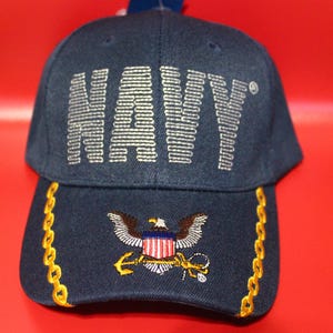 U.S. Navy Hat. Officially Licensed U.S. Navy Cap - Adjustable Baseball Hat for Navy Members and Veterans. Military Hat Perfect Military Gift