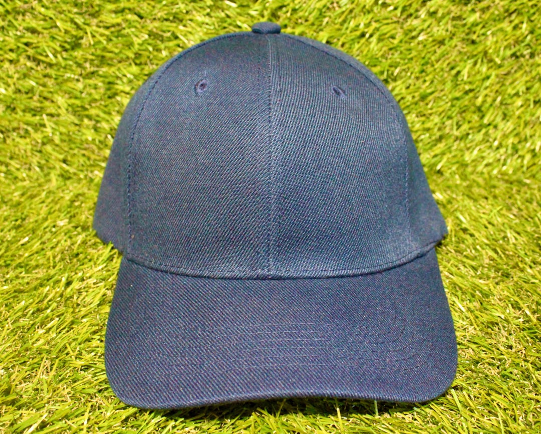 Plain Baseball Hat. Navy Blue Cap. Blank Baseball Hat. Unisex Hat ...
