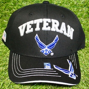 U.S. Air Force Veteran Hat. Officially Licensed USAF Veteran Cap. Adjustable Baseball Hat for Air Force Members and Veterans. Gift for Dad