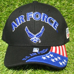 U.S. Air Force Hat. Officially Licensed U.S. Air Force Cap. Adjustable Black Baseball Hat for Members and Veterans. Military Gift. USAF