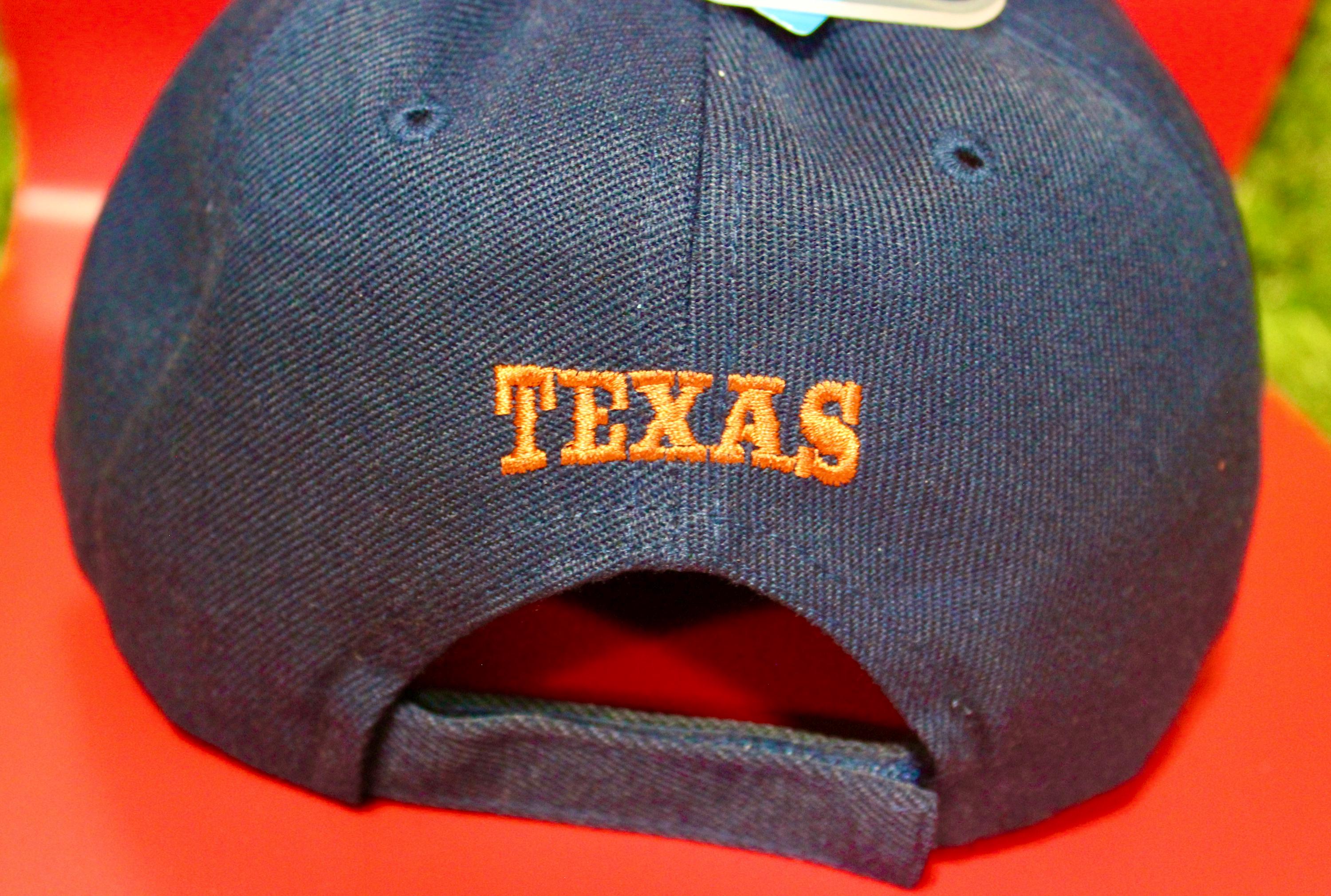 Texas Baseball Hat. Embroidered Texas Cap. Adjustable Navy  display picture 3