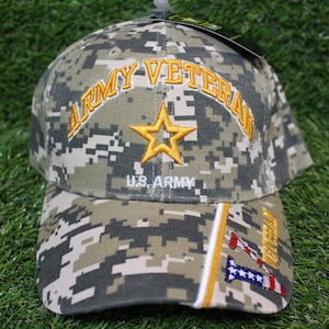 Casquette de vétéran de l'armée américaine. Casquette militaire officiellement brodée. Casquette réglable pour vétérans, soldats et partisans patriotiques. Cadeau militaire