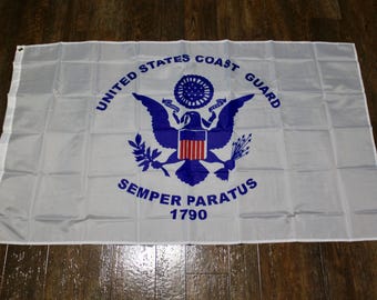 U.S. Coast Guard Flag 3x5. Officially Licensed US Coast Guard Flag. Military Gift. U.S. Coast Guard Flag. Veterans Day. U.S. Coast Guard