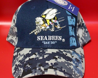 U.S. Navy Seabees Hat. Officially Licensed Seabees U.S. Navy Cap - Adjustable Baseball Hat for Navy Members and Veterans. Military Gift