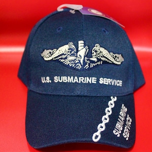 U.S. Navy Submarine Service Hat. Officially Licensed U.S. Navy Submarine Service Cap. Adjustable Navy Blue Hat. Veterans Day. Military Gift