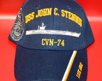USS Germantown LSD-42 Badge Baseball Cap Hat Hook & Loop Closure