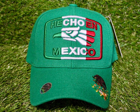 Echo en mexico made in Mexico embroidery hat ? Mexican Hat Snapback Hecho En Mexico Eagle Aguila Flag Flat  main image 3
