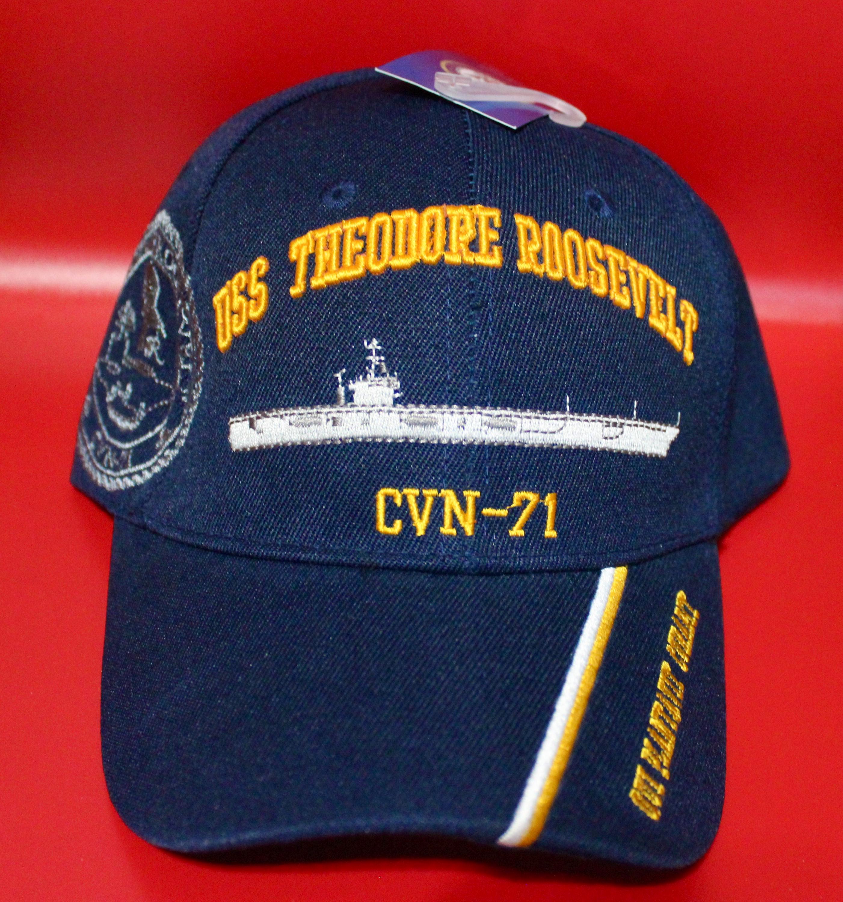 U.S. Navy Baseball Hat. Officially Licensed USS Theodore Roosevelt