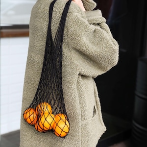 Netztasche, String Tasche, Wiederverwendbare Netztasche, Netztasche, Umweltfreundliche Netztasche, Markttasche, Gewebte Netztasche, Öko-Netz-Shopper, Baumwolltasche