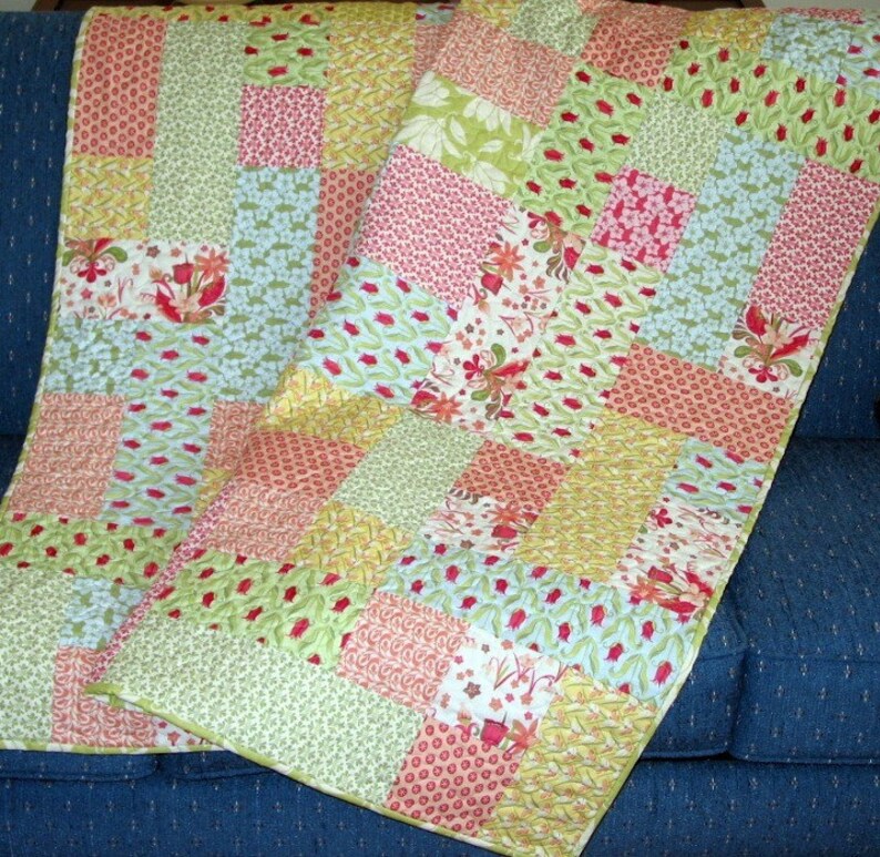 PDF Copy Lap Quilt Pattern Easy Fat Quarter Pattern Mad Etsy