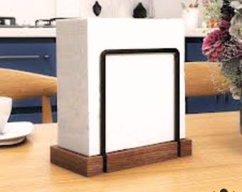 Wood Napkin Holder, Handmade Napkin Holder, Vertical Napkin Holder , Christmas Napkin Holder, Kitchen Decoration