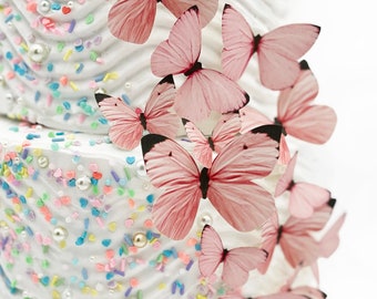 Wedding Cake Topper Edible Butterflies Pastel Choice of Color -  set of 15 - Cake & Cupcake Toppers - Food Decoration