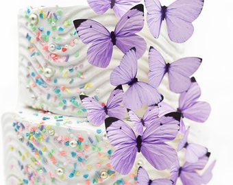 Wedding Cake Topper Edible Butterflies Pastel Choice of Color -  set of 15 - Cake & Cupcake Toppers - Food Decoration