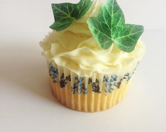 The Original EDIBLE Ivy Leaves - Dark Green - Cake & Cupcake toppers - Food Decorations