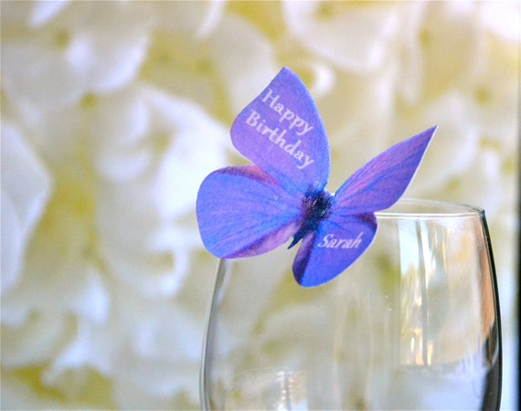 Edible Butterflies Personalzed - Purple Violet Il_570xn