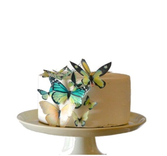 Edible Butterflies Assorted set of 15 - Cake & Cupcake Toppers - Food Decorations Wedding Cake Topper Il_570xn
