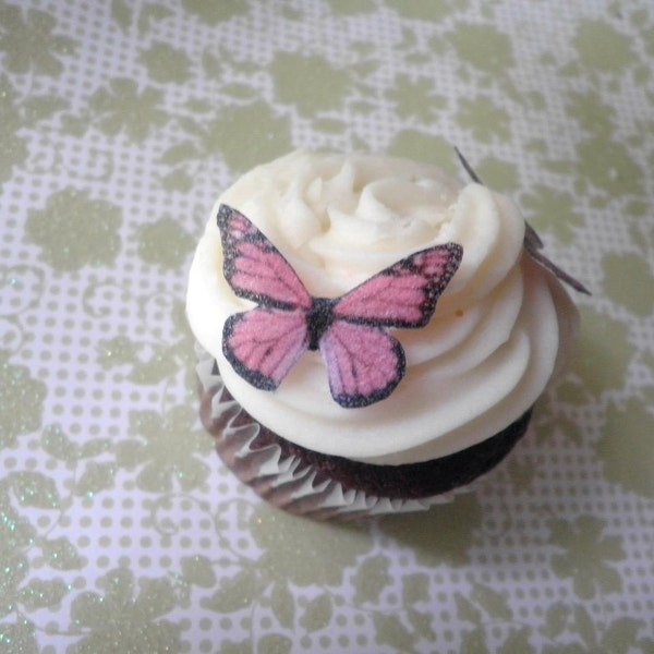 Edible Butterflies - 20 small Pink