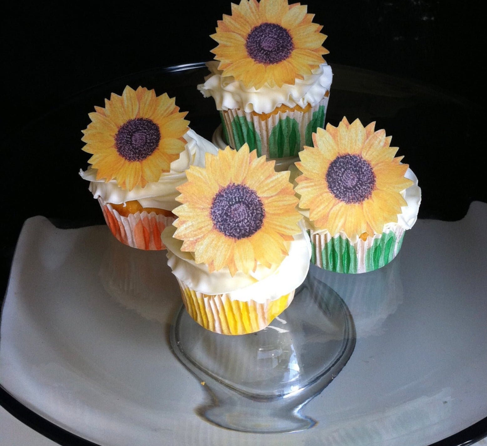 The Original EDIBLE Sunflowers Cake & Cupcake toppers Food Etsy