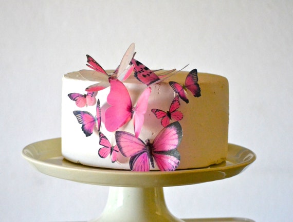Wedding Cake Topper Edible Butterflies Assorted set of 15 - Cake & Cupcake Toppers - Food Decorations Wedding Cake Decoration Il_570xn